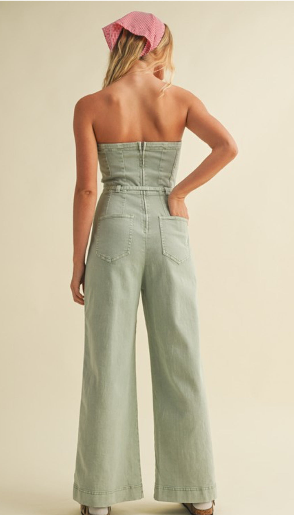 Strapless Denim Jumpsuit