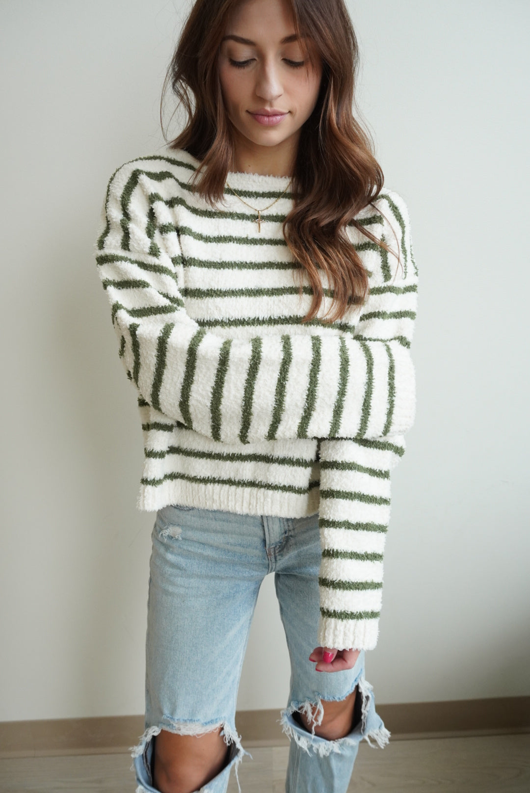 Basic Striped Knit Sweater