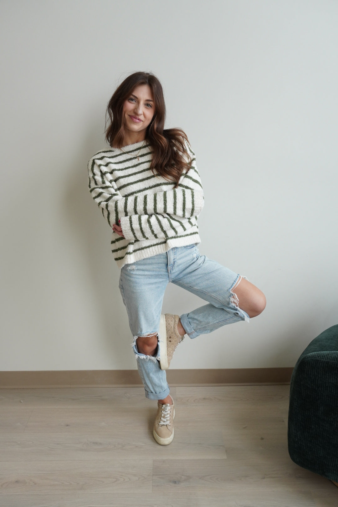 Basic Striped Knit Sweater
