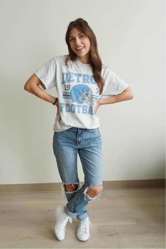 Detroit Football Oversized Tee