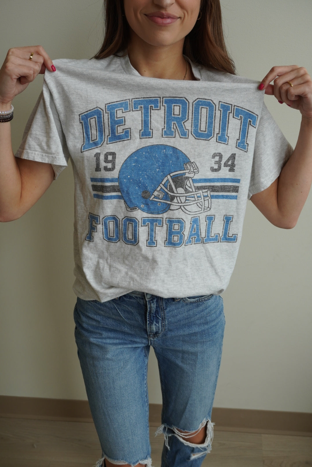 Detroit Football Oversized Tee